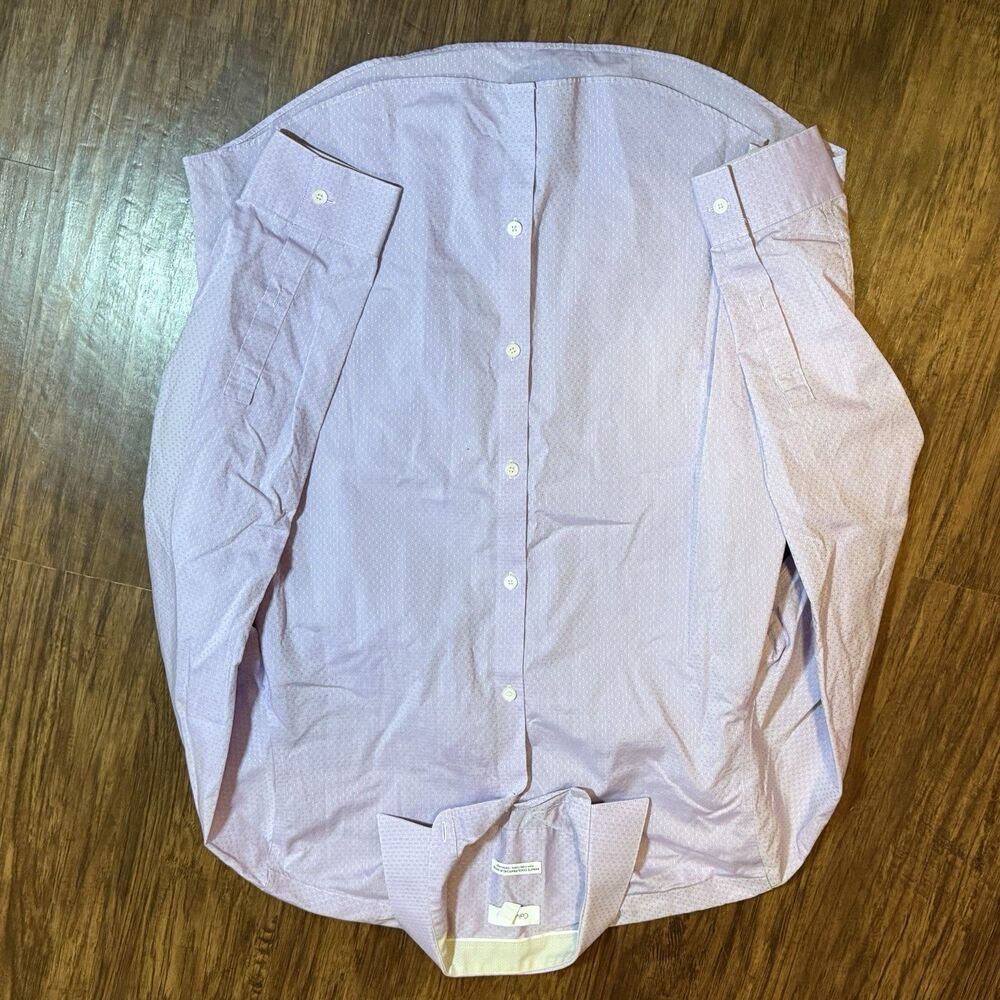 Calvin Klein Men’s Medium Button Down Shirt Cotton Lavender Infinite Cool